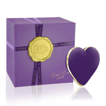 Вібратор-сердечко Rianne S: Heart Vibe Purple, 10 режимів, медичний силікон, подарункове паковання – купити