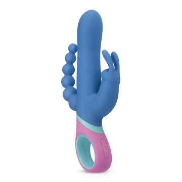 Вібратор-кролик з ротацією и анальним стимулятором PMV20 Vice - Double Vibrator – купити