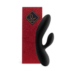 Гнучкий вібратор кролик з двома моторами FeelzToys Lea Rabbit Vibrator Black