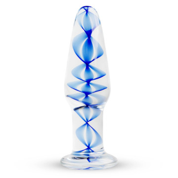 Скляна анальна пробка з внутрішньою спіраллю Gildo Glass Buttplug No. 23 – купити