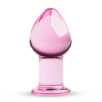 Рожева анальна пробка зі скла Gildo Pink Glass Buttplug – купити