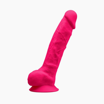 Фалоімітатор SilexD Vetus Pink (MODEL 1 size 8in), двошаровий, силікон + Silexpan, діаметр 4,2см – купити