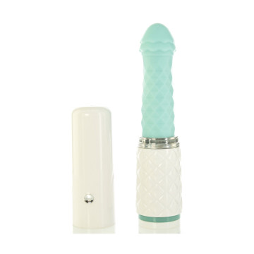 Розкішний вібратор-пульсатор Pillow Talk з присоскою - Feisty Thrusting Vibrator Teal – купити