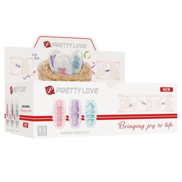 Набір з 15 шт мастурбаторів Pretty Love - Double Sided EGG – купити