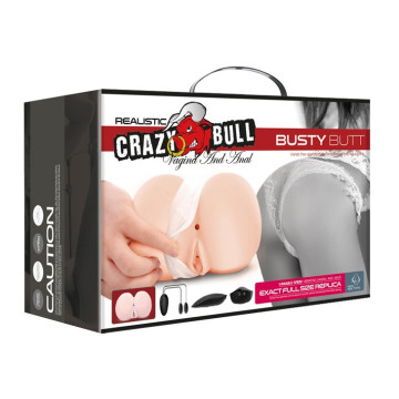 Мастурбатор Вагіна-анус з вібрацією - Realistic Crazy Bull – купити
