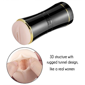 Мастурбатор із двома входами FOX Masturbation Cup - Double Ends black – купити