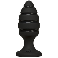 Анальний плаг зі спіральним каналом Doc Johnson Platinum Premium Silicone — The Blast — Black