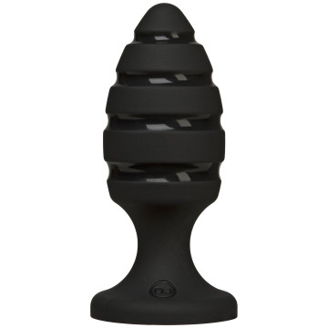 Анальний плаг зі спіральним каналом Doc Johnson Platinum Premium Silicone — The Blast — Black – купити
