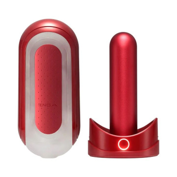 Набір мастурбатора із нагрівачем Tenga Flip Zero Red + Flip Warmer – купити