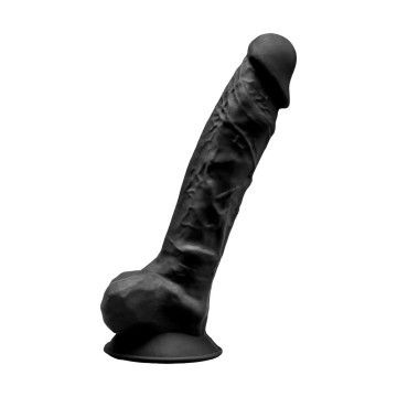 Фалоімітатор SilexD Tomas Black (MODEL 1 size 9in), двошаровий, силікон + Silexpan, діаметр 4,9см – купити