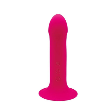 Двошаровий ділдо з вібрацією Adrien Lastic Hitsens 2 Pink, відмінно для страпона, макс діаметр 4 см, – купити