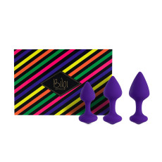 Набір силіконових анальних пробок FeelzToys - Bibi Butt Plug Set 3 pcs Purple