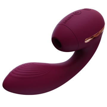 Вакуумний вібратор KISTOY Tina Mini Violet, вагінально-кліторальний – купити