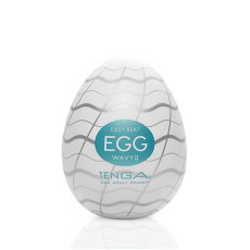 Мастурбатор-яйце Tenga Egg Wavy II з подвійним хвилястим рельєфом