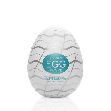 Мастурбатор-яйце Tenga Egg Wavy II з подвійним хвилястим рельєфом – купити