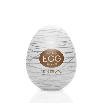 Мастурбатор-яйце Tenga Egg Silky II з рельєфом у вигляді павутини – купити