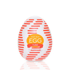 Мастурбатор-яйце Tenga Egg Tube, рельєф з поздовжніми лініями
