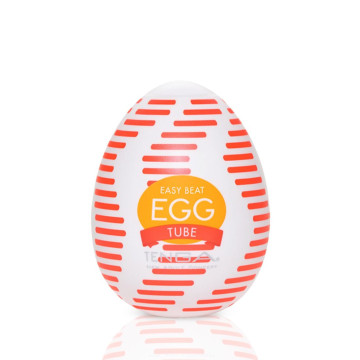Мастурбатор-яйце Tenga Egg Tube, рельєф з поздовжніми лініями – купити
