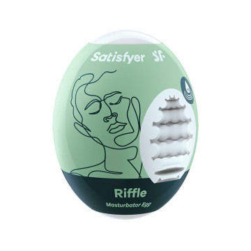 Самозмащувальний мастурбатор-яйце Satisfyer Masturbator Egg Riffle, одноразовий, не потребує змазки – купити