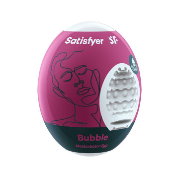Самозмащувальний мастурбатор-яйце Satisfyer Masturbator Egg Bubble, одноразовий, не потребує змазки – купити