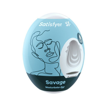 Самозмащувальний мастурбатор-яйце Satisfyer Masturbator Egg Savage, одноразовий, не потребує змазки – купити