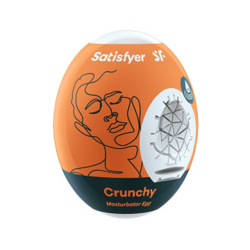 Самозмащувальний мастурбатор-яйце Satisfyer Masturbator Egg Crunchy, одноразовий, не потребує змазки – купити