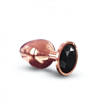 Металева анальна пробка із прикрасою у вигляді кристалу Dorcel - Diamond Plug Rose Gold L – купити