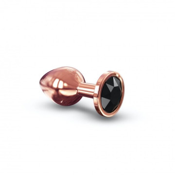 Металева анальна пробка із прикрасою у вигляді кристалу Dorcel - Diamond Plug Rose Gold M – купити
