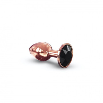 Металева анальна пробка із прикрасою у вигляді кристалу Dorcel - Diamond Plug Rose Gold S – купити