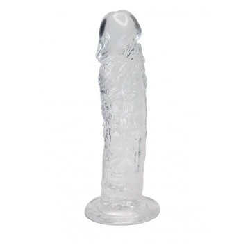 Прозорий фалоімітатор Alive Jelly Dildo Empire, ТПЕ, присоска, діаметр 4,3см, довжина 19,3см – купити