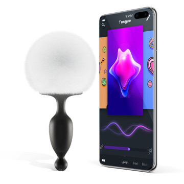 Анальна смартпробка Magic Motion Bunny зі знімним пухнастим хвостиком, керування зі смартфона – купити