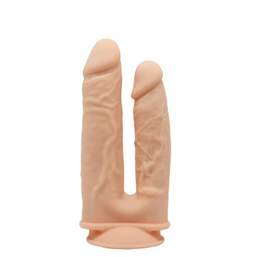 Фалоімітатор подвійний SilexD Double Gusto Flesh (Model 1 size 8" & 7"), двошаровий, силікон + Silex – купити