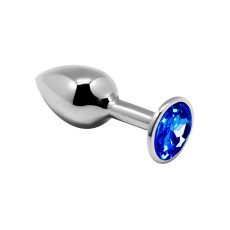 Металева анальна пробка з кристалом Alive Mini Metal Butt Plug Blue M