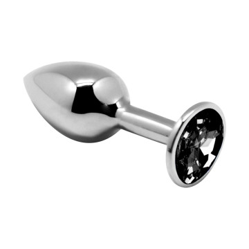 Металева анальна пробка з кристалом Alive Mini Metal Butt Plug Black L – купити