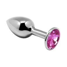 Металева анальна пробка з кристалом Alive Mini Metal Butt Plug Pink L