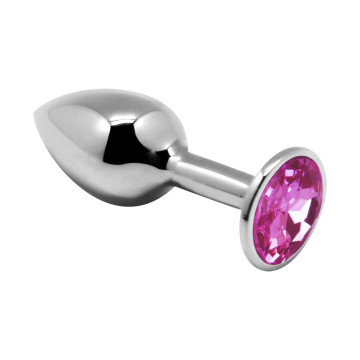Металева анальна пробка з кристалом Alive Mini Metal Butt Plug Pink L – купити