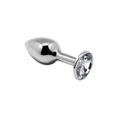 Металева анальна пробка з кристалом Alive Mini Metal Butt Plug White S