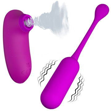 Комплект з віброяйця і вакуумного стимулятора Pretty Love CURUPIRA Multifunctional 2in1 – купити