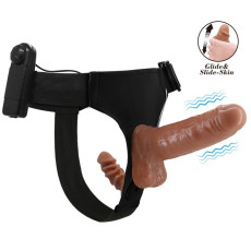 Страпон с вибрацией Ultra Passionate Harness Dual Penis 6,2''