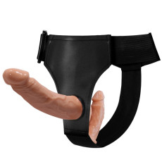 Страпон с двумя насадками BAILE - DOUBLE DILDOS Strap On