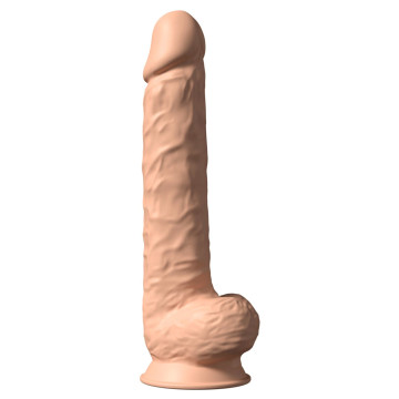 Фалоімітатор SilexD Kingston Flesh (MODEL 15in), двошаровий, силікон+Silexpan, діаметр 7 см – купити