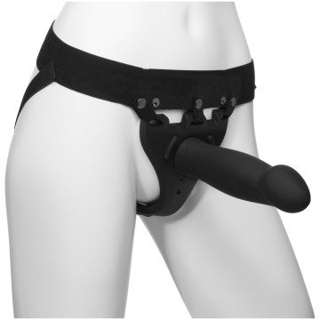 Страпон унісекс Doc Johnson Body Extensions – Be Risque, вібрація, пульт керування, порожня насадка – купити
