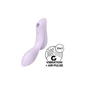 Вакуумний стимулятор з вібрацією Satisfyer Curvy Trinity 2 Violet – купити