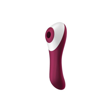 Вакуумний стимулятор із вібрацією Satisfyer Dual Crush Wine Red – купити