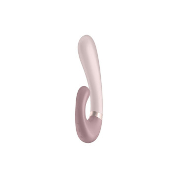 Смарт вібратор-кролик із підігрівом Satisfyer Heat Wave Mauve з керуванням через смартфон, 12 режимів, 20 см – купити