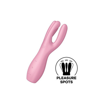 Кліторальний вібратор Satisfyer Threesome 3 Pink з трьома пальчиками – купити