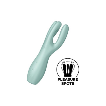 Кліторальний вібратор Satisfyer Threesome 3 Mint з трьома пальчиками – купити