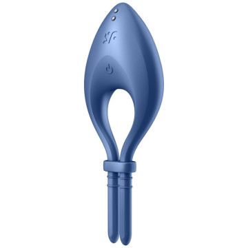 Ерекційне смарт-віброкільце ласо з регулюванням розміру Satisfyer Bullseye Blue – купити