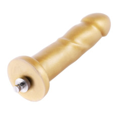 Золотой фаллоимитатор Hismith 15.5см Golden Silicone Dildo, система KlicLok
