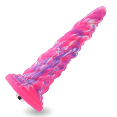 Фантазійний фалоімітатор 25.5см для секс-машин Hismith Silicone Dildo rose Monster Series, KlicLok